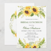 ヒマエレガントフラワーユーカリプタスブライダルランチョン 招待状 (正面/裏面)