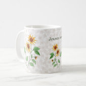 ヒマパーソナライズされたワリオンカエデ葉 コーヒーマグカップ (正面左)