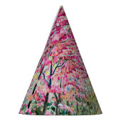 ヒマラヤさくらんぼ道端の水彩風景 パーティーハット (左)