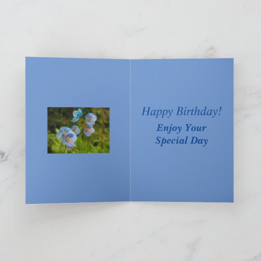 ヒマラヤのケシ誕生日の義理の姉妹用カード カード (内部)