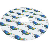 ヒマラヤのモナルバードマンガイラストレーション ブラッシュドポリエステルツリースカート (アングル)