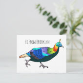 ヒマラヤのモナルバードマンガイラストレーション ポストカード (スタンド正面)