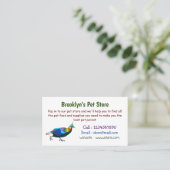 ヒマラヤのモナルバードマンガイラストレーション 名刺 (スタンド正面)