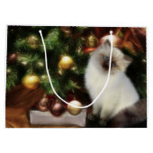 ヒマラヤの子猫のクリスマス ラージペーパーバッグ (裏面)
