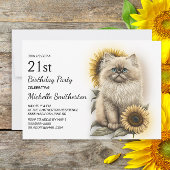 ヒマラヤの子猫ひまわり21歳の誕生日 招待状