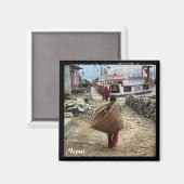 ヒマラヤの村生活 – ネパール マグネット (正面/裏面)