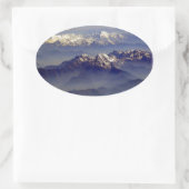 ヒマラヤの風景 楕円形シール (バッグ)