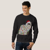 ヒマラヤキャットクリスマスライトクリスマス猫好き スウェットシャツ (正面フル)