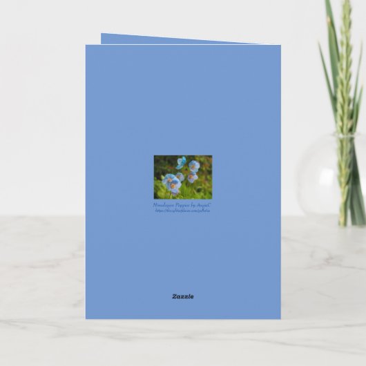 ヒマラヤケシ誕生日カード義理の娘 カード (裏面)