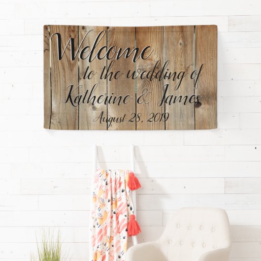 ヒマラヤスギの塀、カスタムな結婚式の歓迎 横断幕 (インサイチュ)