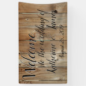 ヒマラヤスギの塀、カスタムな結婚式の歓迎 横断幕 (縦)