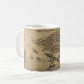 ヒマラヤスギの鍵FL (1884年)のヴィンテージの絵解き地図 コーヒーマグカップ (正面左)
