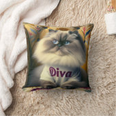 ヒマラヤディヴァキャット・オン・ア・チェア クッション (ブランケット)