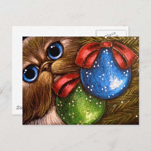 ヒマラヤペルシャ猫の休日はがき シーズンポストカード (正面/裏面)