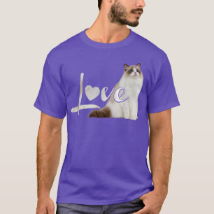 ヒマラヤンバーマンラグドールスノーシューLOVE KITTEN Tシャツ