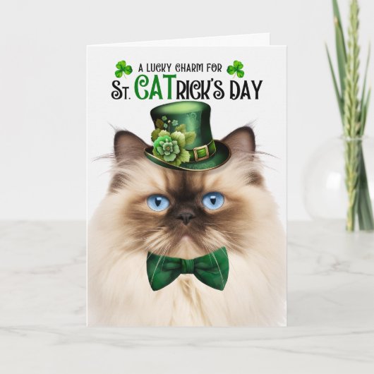 ヒマラヤン+キャット+St CATrick's Day Lucky Charm シーズンカード (正面)
