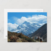 ヒマラヤ山エベレストインドネパール旅行の夏 ポストカード (正面/裏面)