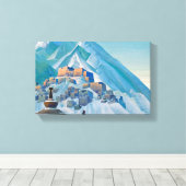 ヒマラヤ山峰のチベットの風景 キャンバスプリント (インサイチュ (ウッドフロア))