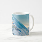 ヒマラヤ山峰のチベットの風景 コーヒーマグカップ (正面右)