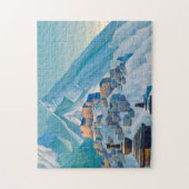 ヒマラヤ山峰のチベットの風景 ジグソーパズル (縦)