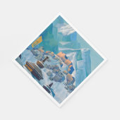 ヒマラヤ山峰のチベットの風景 スタンダードランチョンナプキン (角)