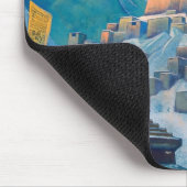 ヒマラヤ山峰のチベットの風景 マウスパッド (コーナー)