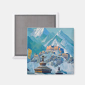 ヒマラヤ山峰のチベットの風景 マグネット (正面/裏面)