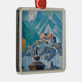 ヒマラヤ山峰のチベットの風景 メタルオーナメント (右)