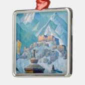 ヒマラヤ山峰のチベットの風景 メタルオーナメント (左)