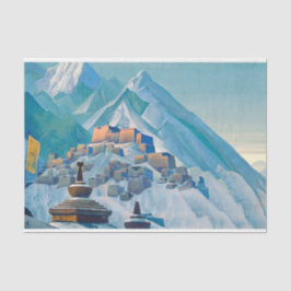 ヒマラヤ山峰のチベットの風景 薄葉紙