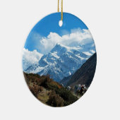ヒマラヤ山脈エベレストインドネパール旅行夏 セラミックオーナメント (右)
