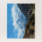 ヒマラヤ山脈山のインドネパールの自然の雪 ジグソーパズル (縦)