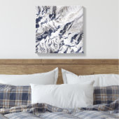 ヒマラヤ氷河の衛星ビュー キャンバスプリント (インサイチュ (寝室))