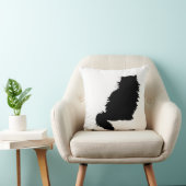 ヒマラヤ猫のシルエットの枕 クッション (椅子)