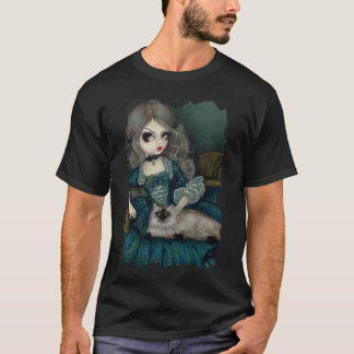 ヒマラヤ猫のロココ様式のゴシック様式ワイシャツを持つプリンセス Tシャツ