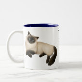 ヒマラヤ猫はPurrfectのマグです ツートーンマグカップ (左)
