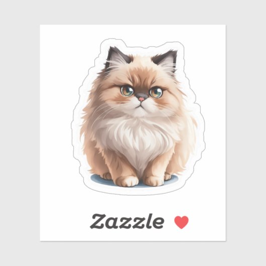 ヒマラヤ猫クリップアートのかわいい猫シール シール (シート)