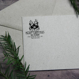 ヒマラヤ猫差出人住所クリスマス ラバースタンプ