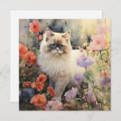 ヒマラヤ猫 シーズンカード (正面/裏面)