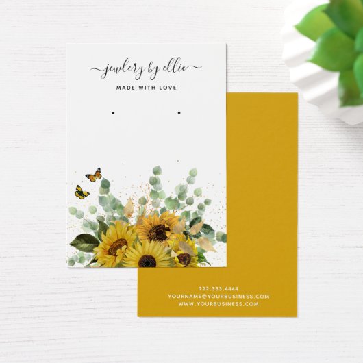 ヒマワエレガントリジュエリーイヤリング表示カード (デスク)