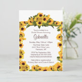 ヒマワスタイリッシュリ枠ブライダルシャワー招待状 招待状 (スタンド正面)