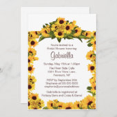 ヒマワスタイリッシュリ枠ブライダルシャワー招待状 招待状 (正面/裏面)