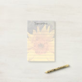 ヒマワパーソナライズされたリPost-it®ノート4 x 6インチ ポストイット (デスク上)