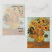 ヒマワラのビンセント・ヴァン・ゴッホ 名刺 (正面/裏面)