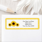 ヒマワライエローカントリー素朴住所 シール (インサイチュ)