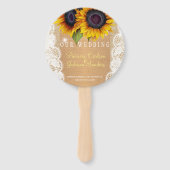 ヒマワラスカントリーバーラップレース結婚式の引き出物 ハンドファン (正面)