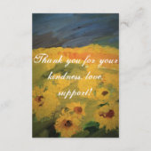 ヒマワラズフィールドアート,サンキューカード エンクロージャーカード (裏面)