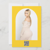 ヒマワラズホワイトシンプルブライダルシャワー 招待状 (裏面)