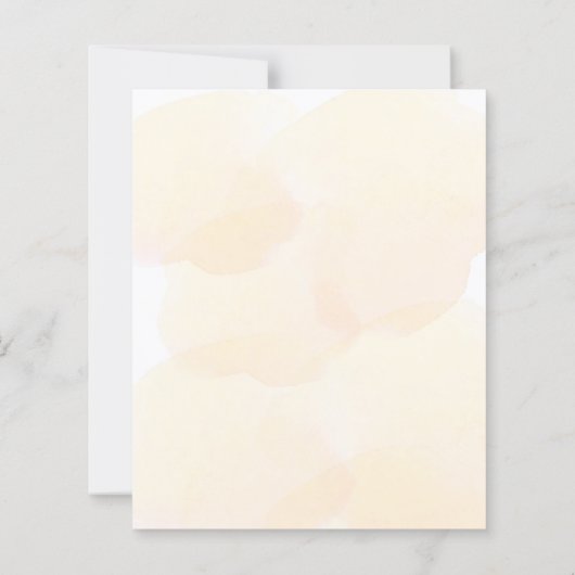 ヒマワラベンダー花模様結婚式招待状 (裏面)