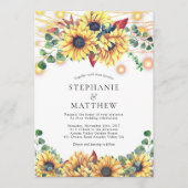 ヒマワラースリングライツメイソンジャース秋の結婚式 招待状 (正面)